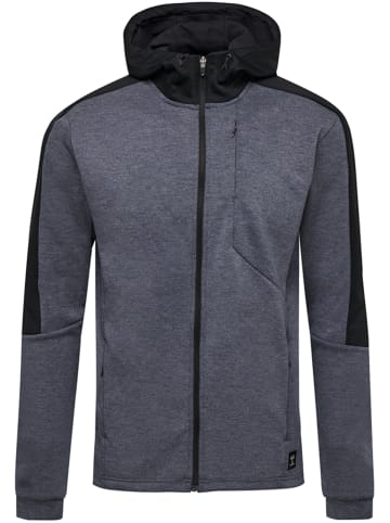 Hummel Hoodie Mit Reißverschluss Hmltropper Zip Hoodie in BLACK IRIS MELANGE