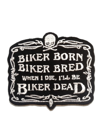 Catch the Patch Biker Born ?...Applikation Bügelbild inSchwarz