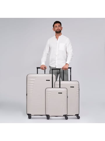 Farmhood Eco Edition 4 Rollen Kofferset 3-teilig mit Dehnfalte in beige