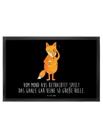 Mr. & Mrs. Panda Schmutzfangteppich Fuchs Lord mit Spruch in Schwarz