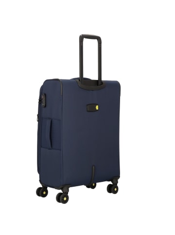 D&N Travel Line 9704 4 Rollen Trolley M 68 cm mit Dehnfalte dark blue