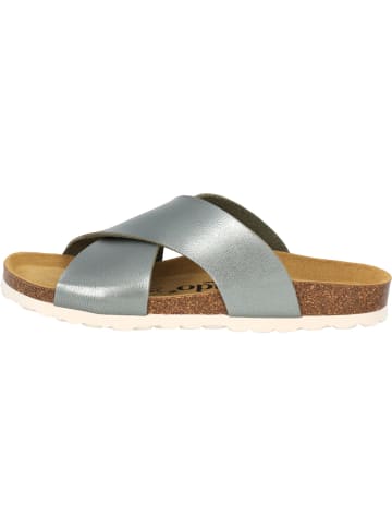 Palado Pantoletten Rianel in Olive Metallic