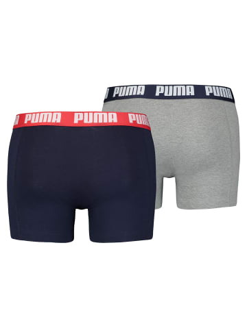 Puma Boxershorts PUMA BASIC BOXER 2P in 036 - Blue / Grey Melange