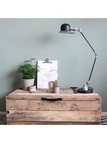 Licht-Erlebnisse Tischlampe Ø 15.5 x (H)68 cm in Schwarz Silber