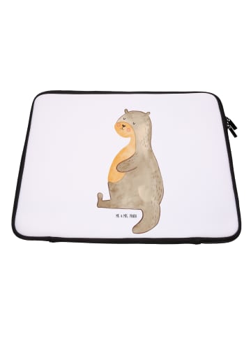 Mr. & Mrs. Panda Notebook Tasche Otter Bauch ohne Spruch in Weiß