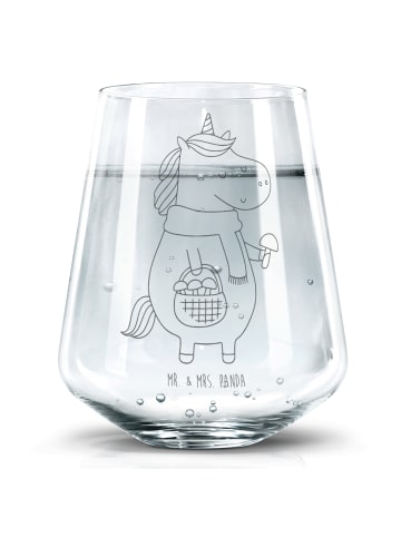 Mr. & Mrs. Panda Glas Einhorn Pilz ohne Spruch in Transparent