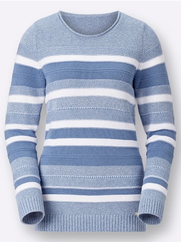 WITT WEIDEN Pullover in bleu-geringelt