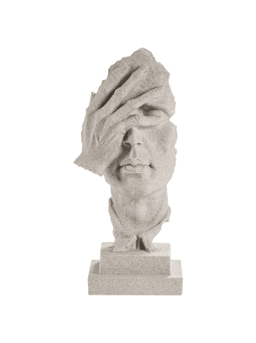 Beliani Dekofigur PUUMALA in Grau - (W) 14 x (H) 35 x (L) 11 cm