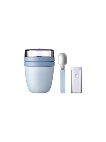 Mepal Lunchpot + Faltbarer Löffel Ellipse 500 + 200 ml in Nordic Blue New