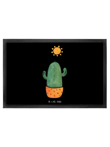 Mr. & Mrs. Panda Fußabstreifer Kaktus Sonne ohne Spruch in Schwarz