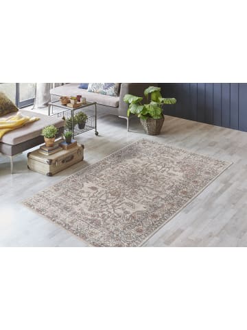 Kayoom Kurzflor Teppich Perry 325 in beige - rechteckig