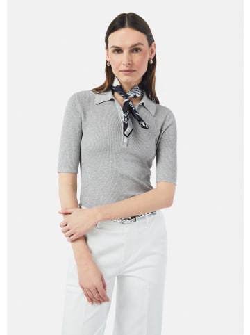comma CI Strickpullover kurzarm in Grau