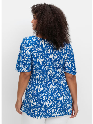 sheego Tunika in kobalt-gemustert