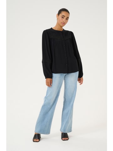 Kaffe Langarm-Bluse KAfreya in Black Deep