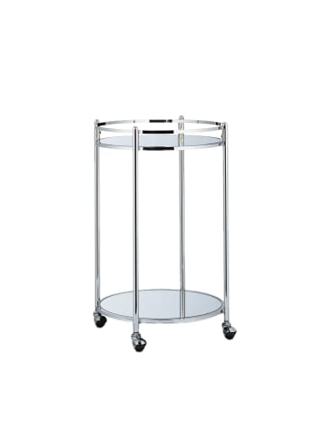 Servierwagen in Silber - (H)75 x Ø 50 cm