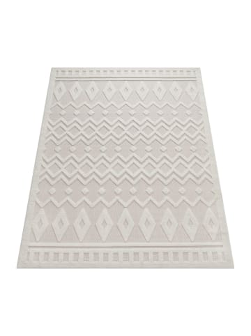 KADIMA DESIGN Teppich Kurzflor Struktur Wohnzimmer in Creme