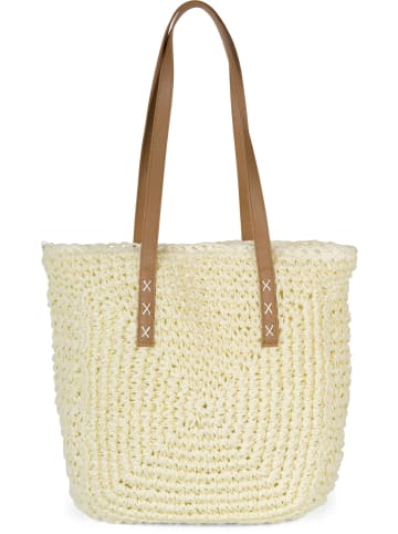 styleBREAKER Basttasche in Creme