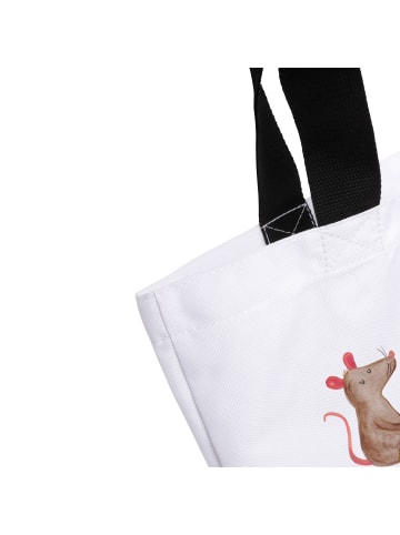 Mr. & Mrs. Panda Tote Bag Pinguin Lagerfeuer mit Spruch in Weiß