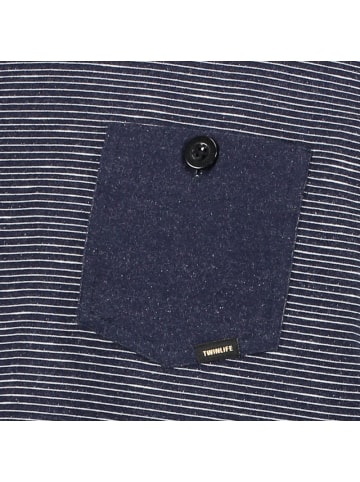 Twinlife T-Shirt Tee Longsleeve Stripe in Blau