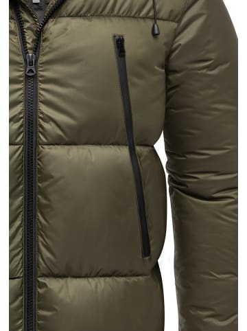Humy Winterjacke mit Kapuze in Olive