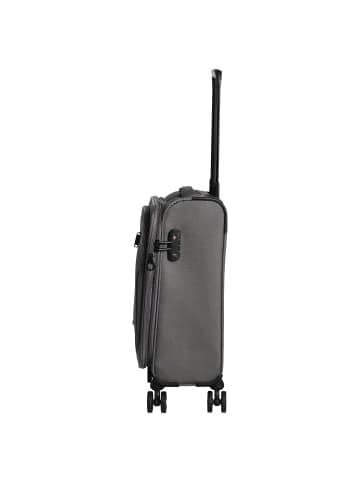 D&N Travel Line 9704 - 4-Rollen-Kabinentrolley S 55 cm (dark red) in grau