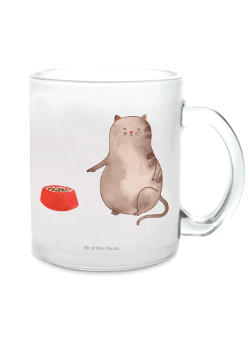 Mr. & Mrs. Panda Kaffeebecher Katze Fressen ohne Spruch in Transparent