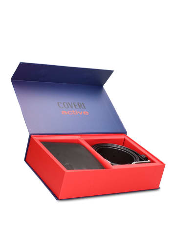 Enrico Coveri Geldbörsen- und Gürtel-Set in BLACK