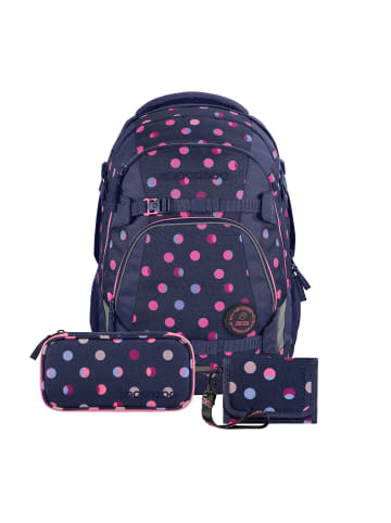 Coocazoo Schulrucksack-Set MATE, Mäppchen   Geldbörse in Reflective Moons