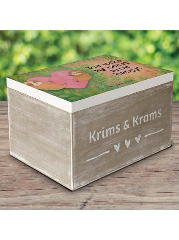 Mr. & Mrs. Panda Kiste Faultiere Herz Design mit Spruch in Weiß