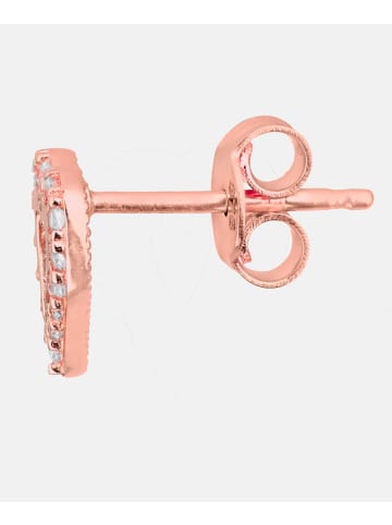 Vanlere Ohrstecker aus 375 Roségold mit Zirkonia Herz-Design in Roségold