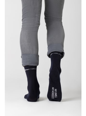 super.natural Merino Socken in blau