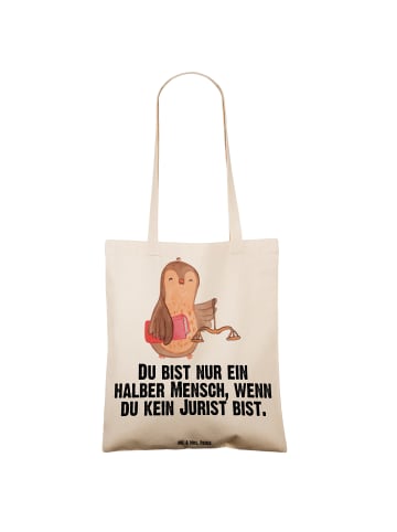Mr. & Mrs. Panda Umhängetasche Jurist Herz mit Spruch in Creme