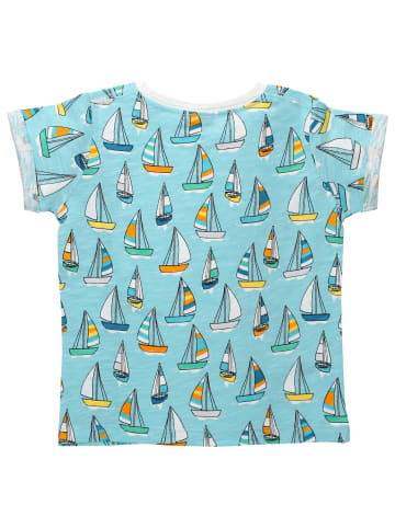 Villervalla Shirt Kurzarm Sailboat in blau