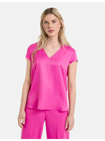 TAIFUN Bluse Kurzarm in Magenta