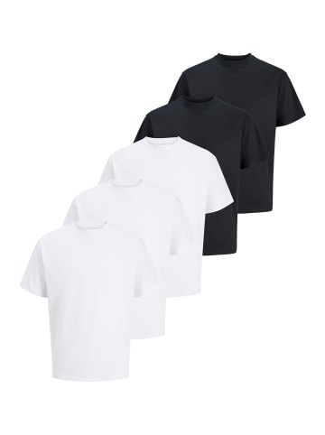 Jack & Jones T-Shirt Organic Relaxed in Weiß / schwarz