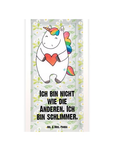 Mr. & Mrs. Panda Laterne Einhorn Herz mit Spruch in Transparent