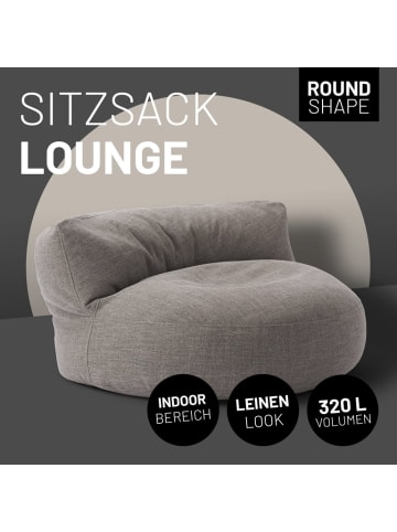 Lumaland Interior Line Sitzsack Lounge Sofa - 320l 90 x 50 cm - Hellgrau