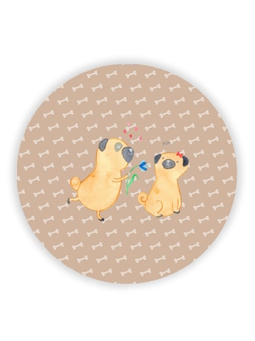 Mr. & Mrs. Panda Rund Magnet Mops Verliebt ohne Spruch in Hundeglück