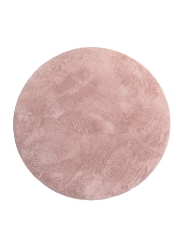 KADIMA DESIGN Teppich Kurzflor waschbar Einfarbig Wohnzimmer in Pink