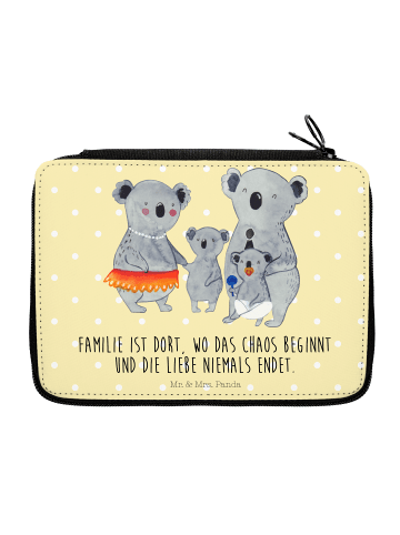 Mr. & Mrs. Panda Schreibmappe Koala Familie mit Spruch in Gelb Pastell