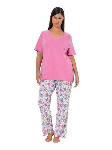 Ulla Popken Pyjama in dunkle rose