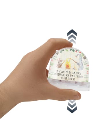 Mr. & Mrs. Panda Weihnachtskugel Pinguin Lagerfeuer mit Spruch in Naturpapier