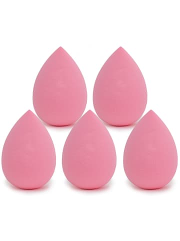 Intirilife 5er Set Make Up Schwamm Kosmetik Schmink Schwämmchen Sponge in Hell Rosa