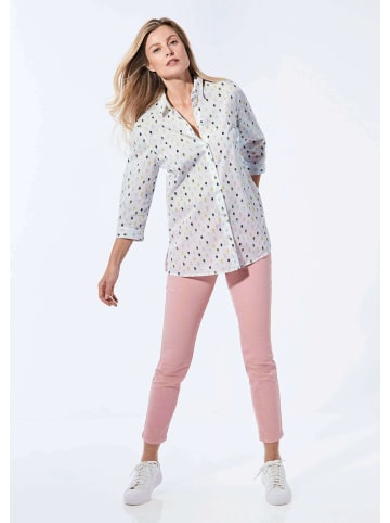 GOLDNER Kurzgröße:  Bluse Bluse mit Hemdkragen in bunt / gemustert
