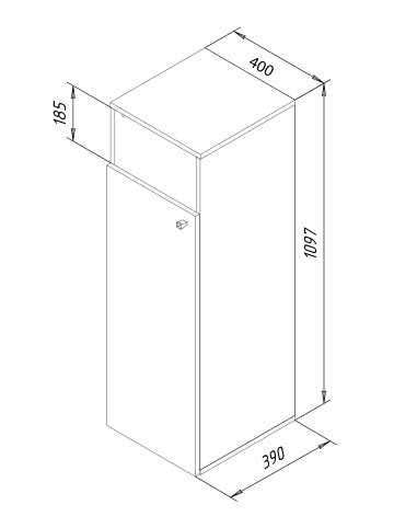 VCM  Wäscheschrank Wäschetruhe Wäschebox Dreso XL 1f in Weiß