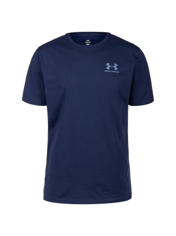 Under Armour Trainingsshirt Sportstyle Left Chest in dunkelblau / weiß