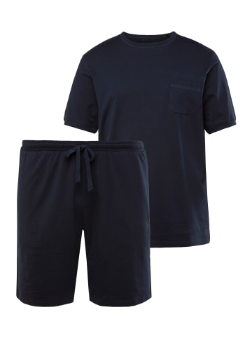 JP1880 Langer Schlafanzug in navy blau
