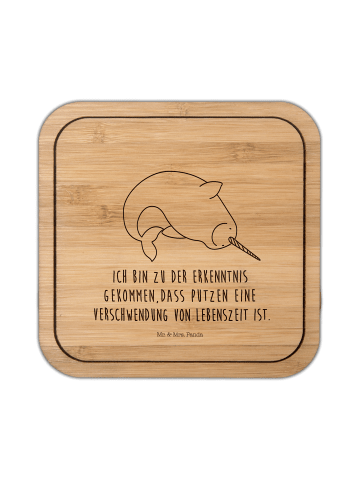 Mr. & Mrs. Panda Bierdeckel Narwal mit Spruch in Transparent