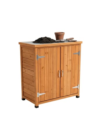 relaxdays Pflanztisch in Orange - (B)75 x (H)90 x (T)40 cm