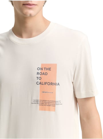 TOM TAILOR Denim Shirt in ecru orange